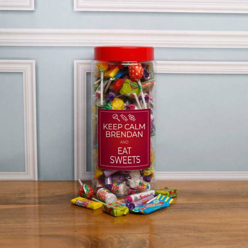 Keep Calm And Eat Sweets Personalised Sweets Jar