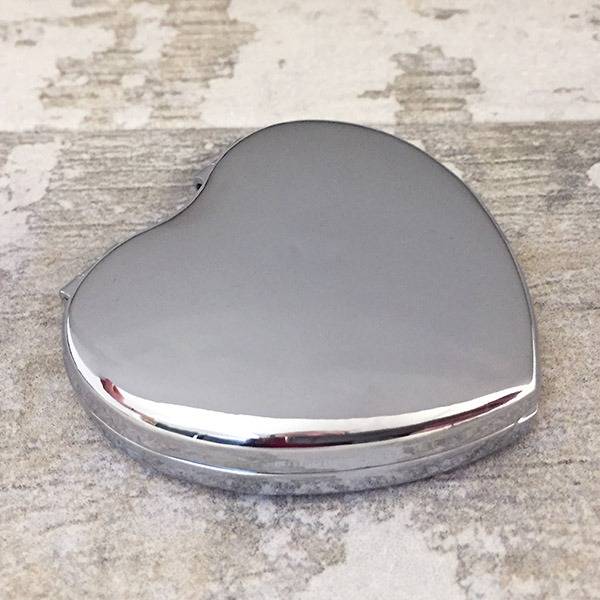 Heart Pocket Mirror - Engraved