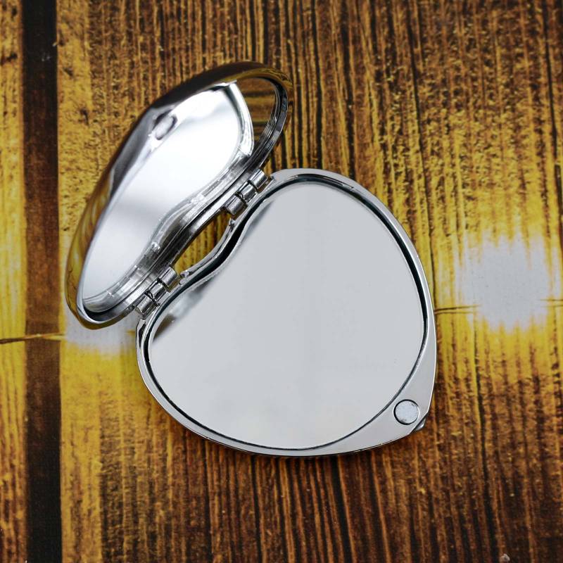 Heart Pocket Mirror - Engraved