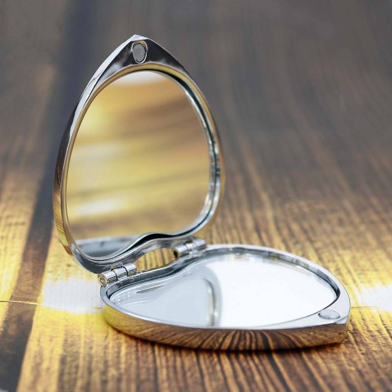 Heart Pocket Mirror - Engraved