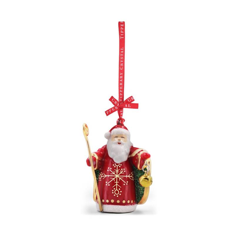 Tipperary Porcelain Santa With Staff Decoration