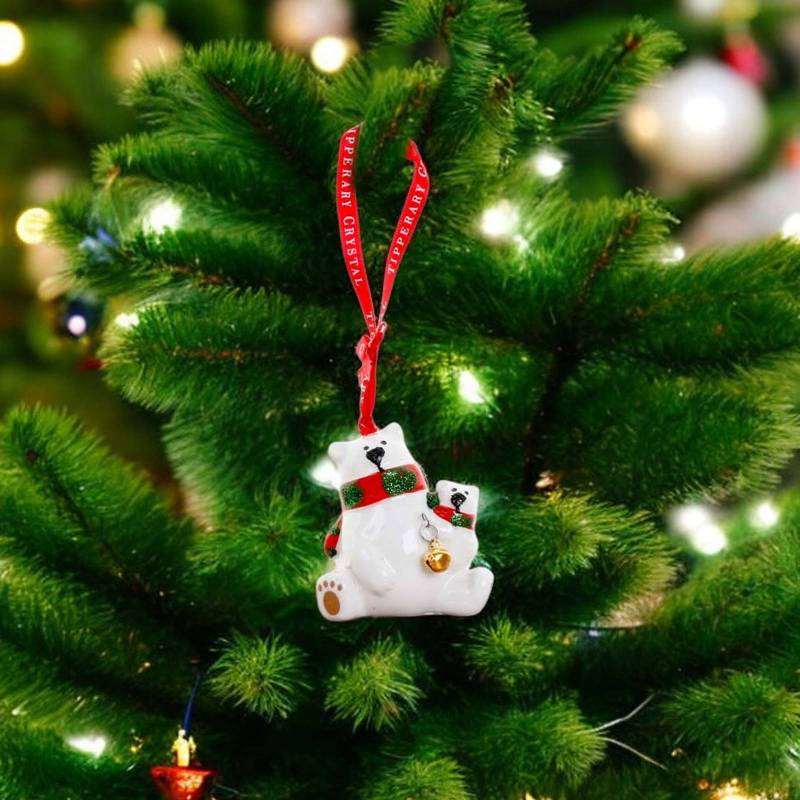 Tipperary Porcelain Polar Bear Christmas Decoration