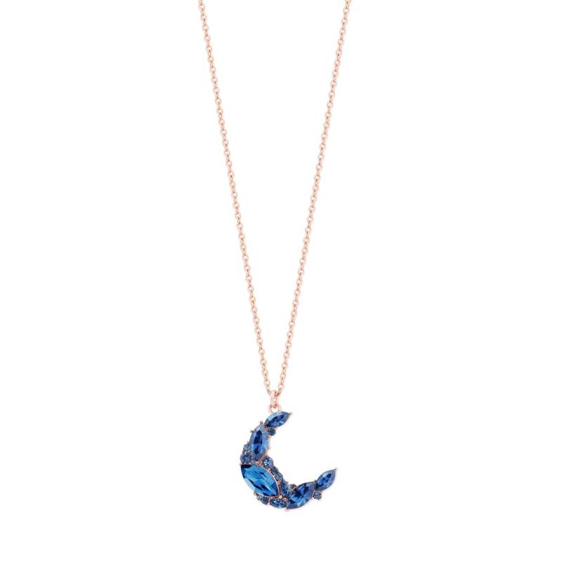 Tipperary Half Moon Pendant Sapphire - Rose Gold