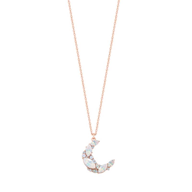 Tipperary Half Moon Pendant Opal - Rose Gold