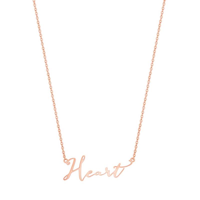 Tipperary Heart Script Pendant - Rose Gold