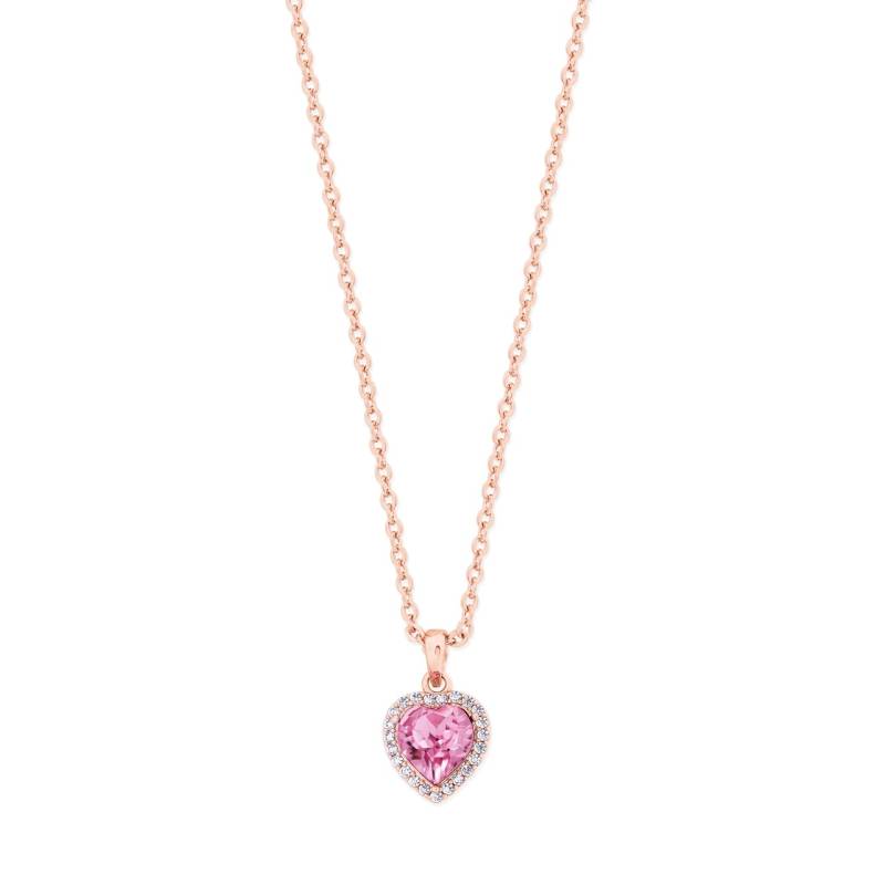 Tipperary Pink Heart Cz Pendant - Rose Gold