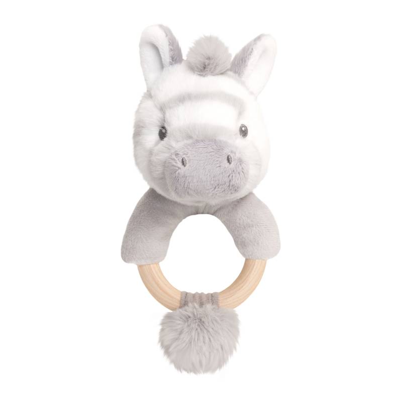 Cuddle Zebra Ring Rattle 14cm from Keeleco