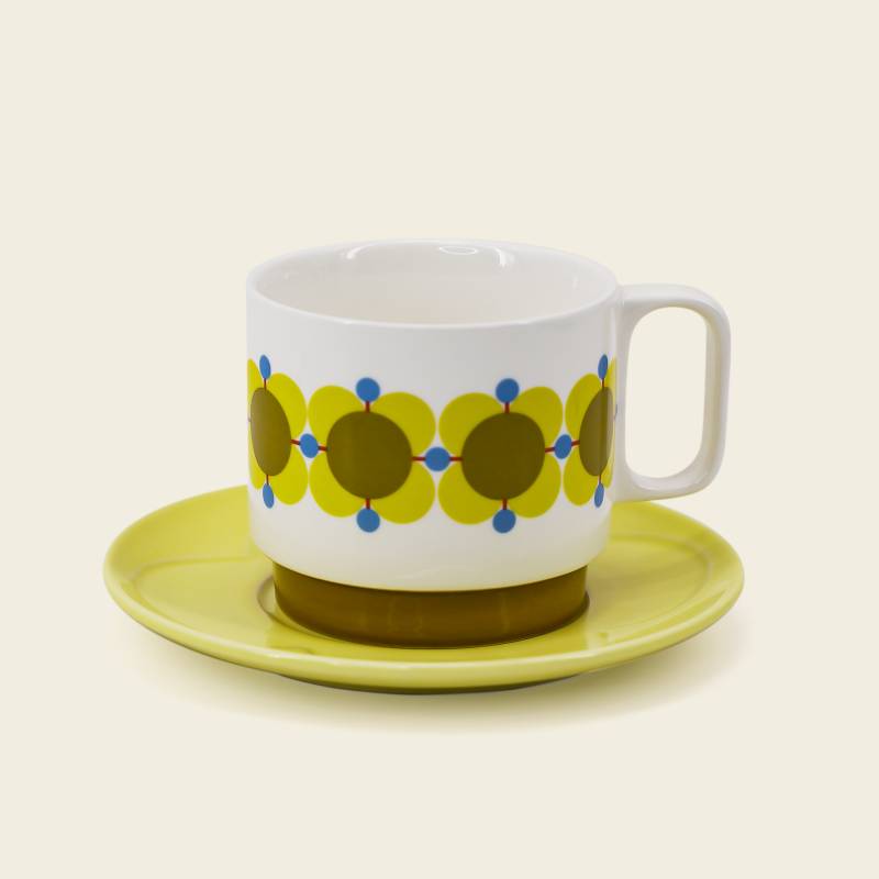 Orla Kiely Set of 2 Cappuccino & Saucer