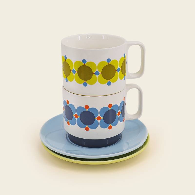 Orla Kiely Set of 2 Cappuccino & Saucer