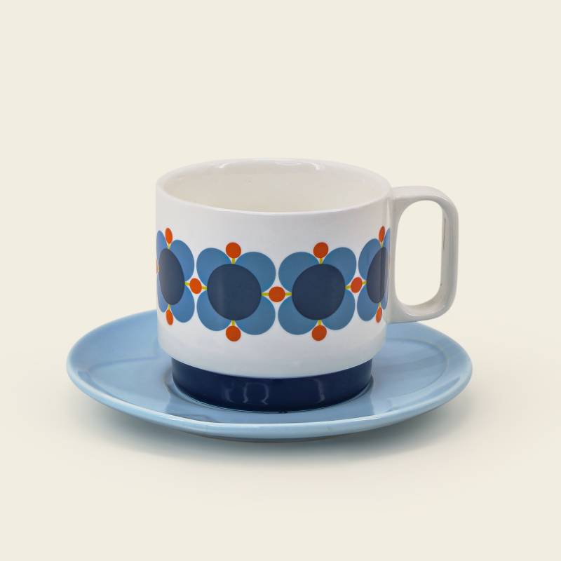 Orla Kiely Set of 2 Cappuccino & Saucer