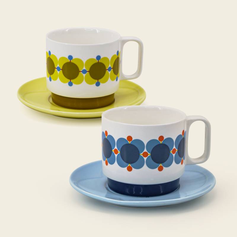 Orla Kiely Set of 2 Cappuccino & Saucer