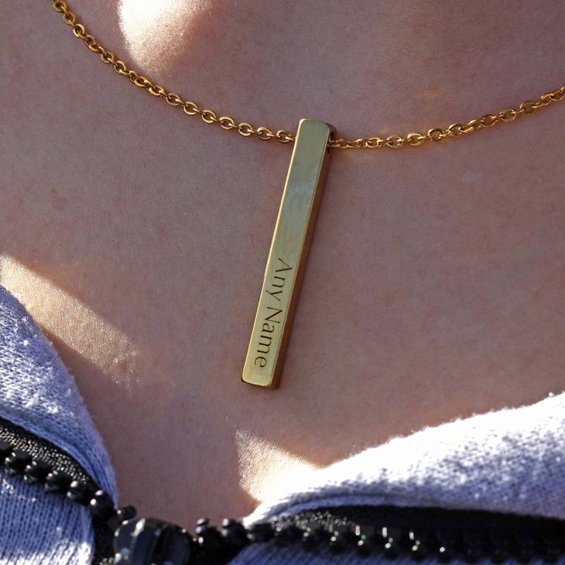 Personalised 3D Bar Necklace