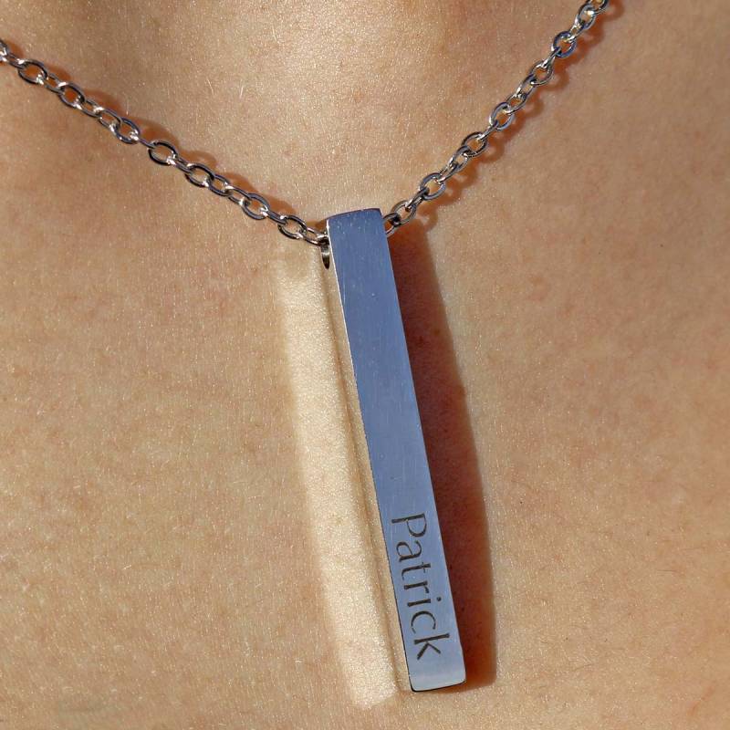 Personalised 3D Bar Necklace