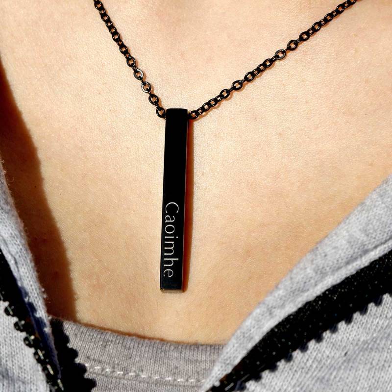 Personalised 3D Bar Necklace