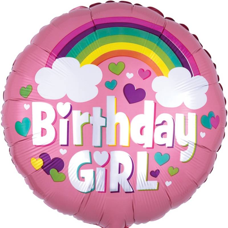 Birthday Girl Rainbow Fun Balloon in a Box