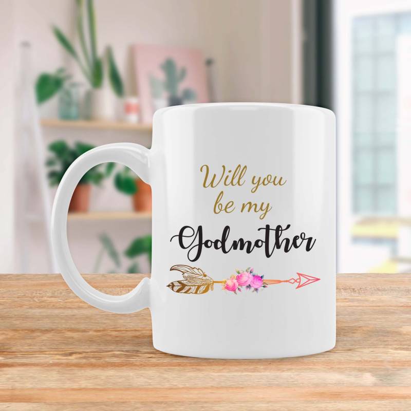 Will you be my Godmother? Personalised Mug