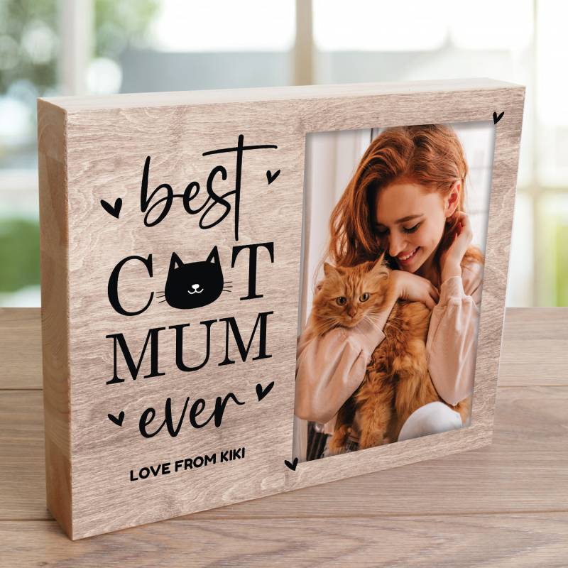 Best Cat Mum - Wooden Photo Blocks