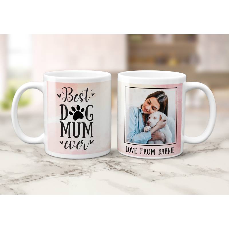 Best Dog Mum Any Photo and Message - Personalised Mug