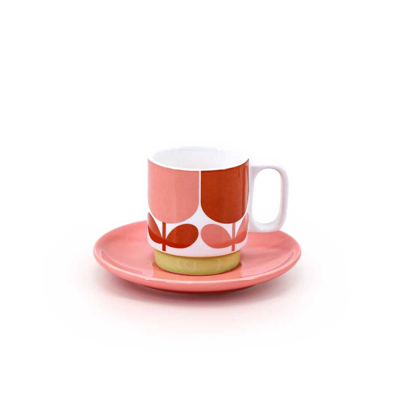 Orla Kiely Set of 2 Espresso & Saucer Set