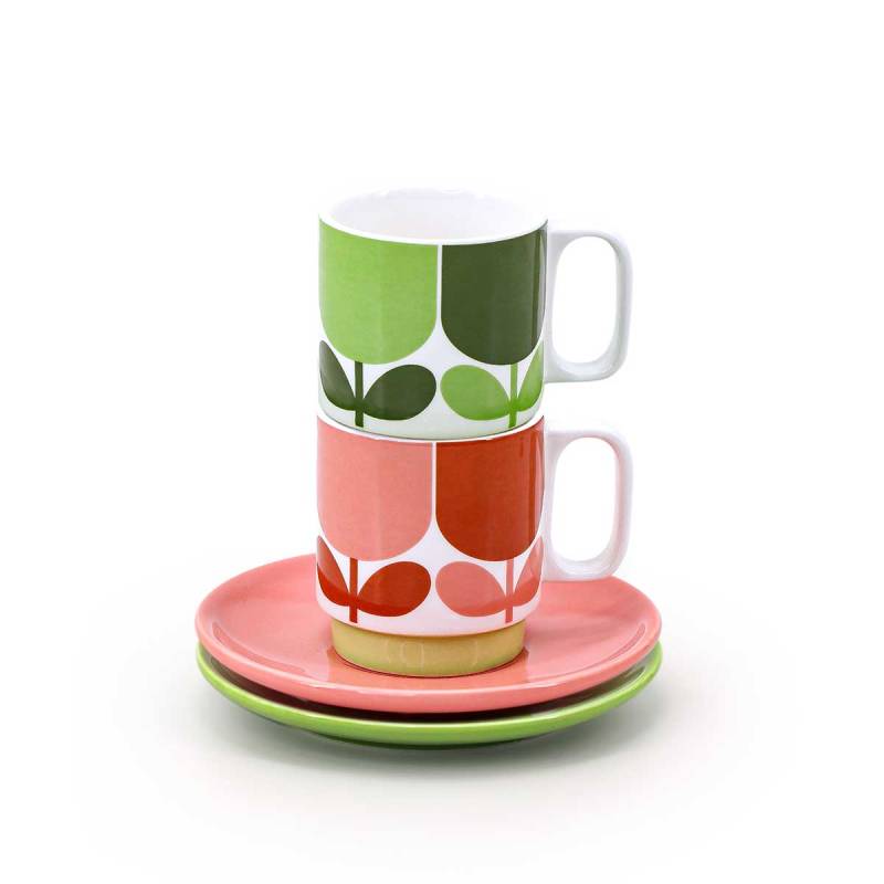 Orla Kiely Set of 2 Espresso & Saucer Set