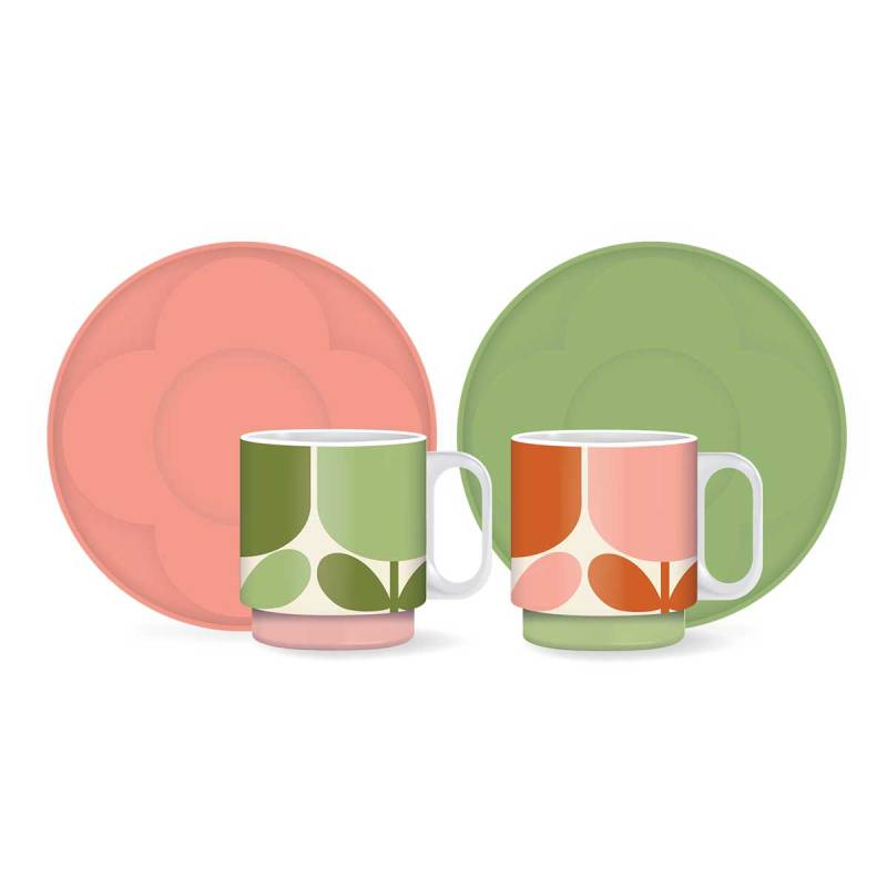 Orla Kiely Set of 2 Espresso & Saucer Set