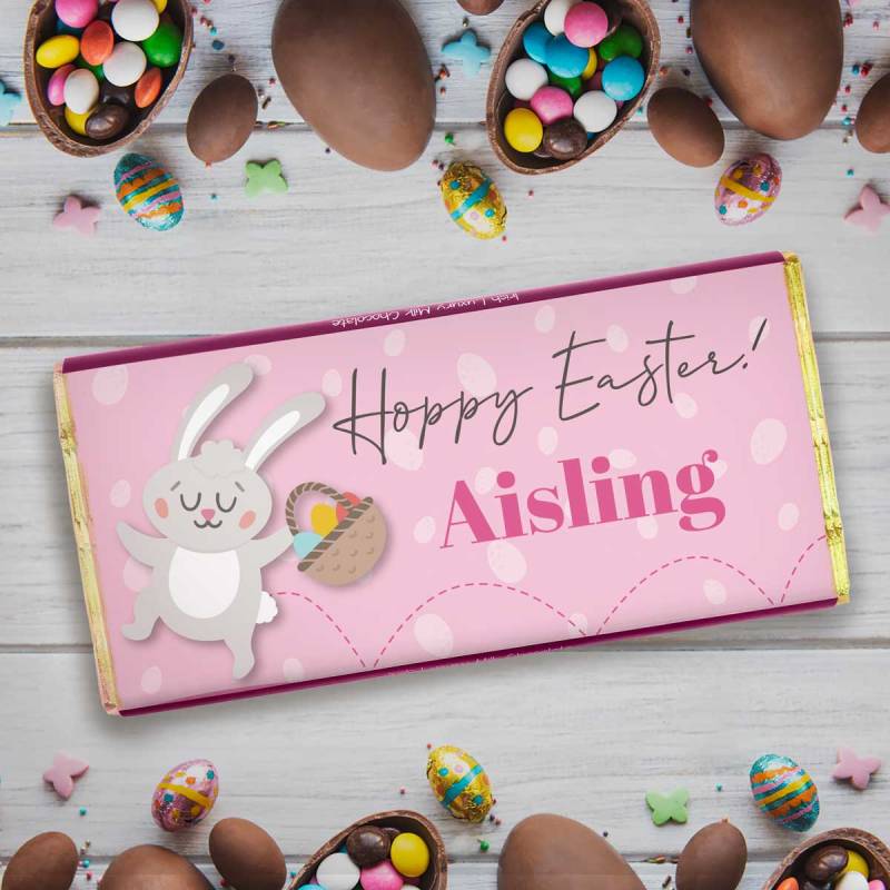 Hoppy Easter Any Name Personalised Chocolate Bar