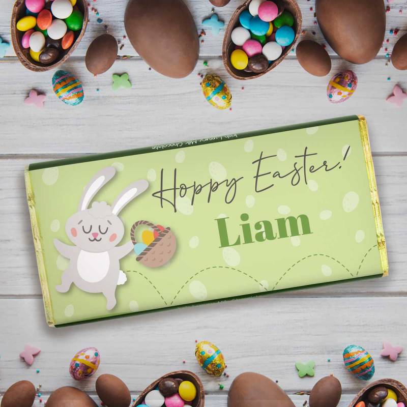 Hoppy Easter Any Name Personalised Chocolate Bar