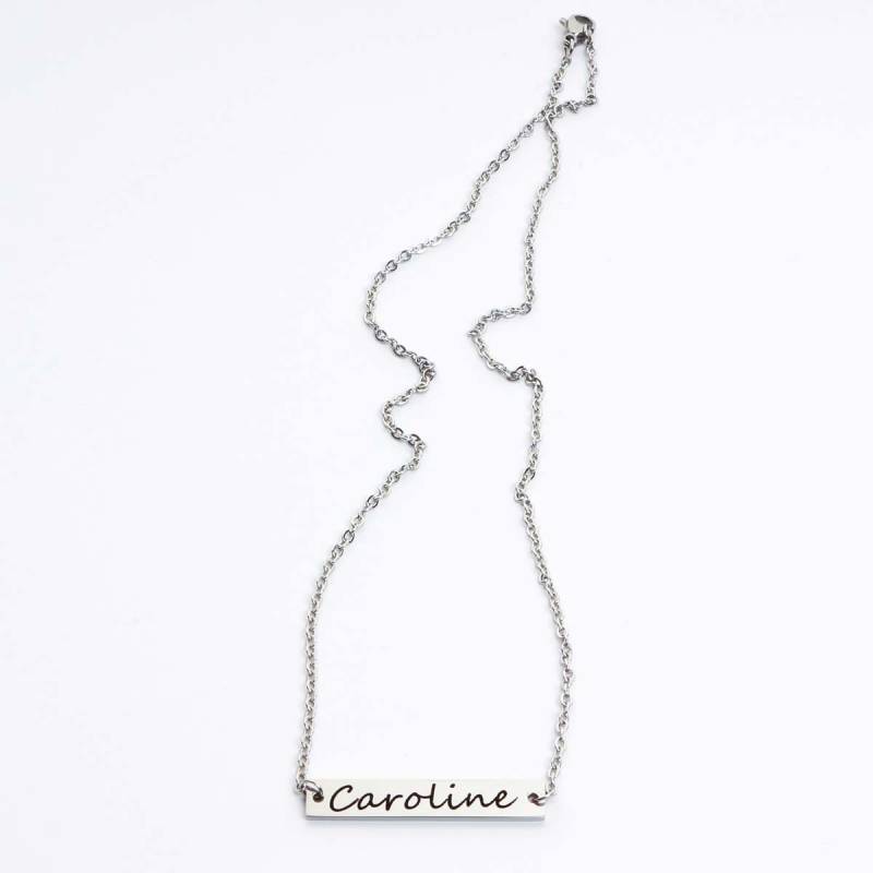 Any Name Personalised Flat Bar Necklace