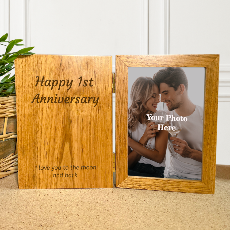 Personalised WoodenPhoto Book Frame