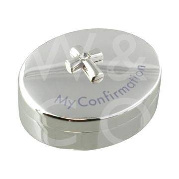 Silver Confirmation Trinket Box