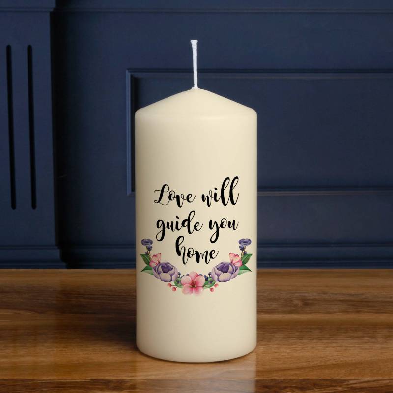 Any Message Flowers - Personalised Candle