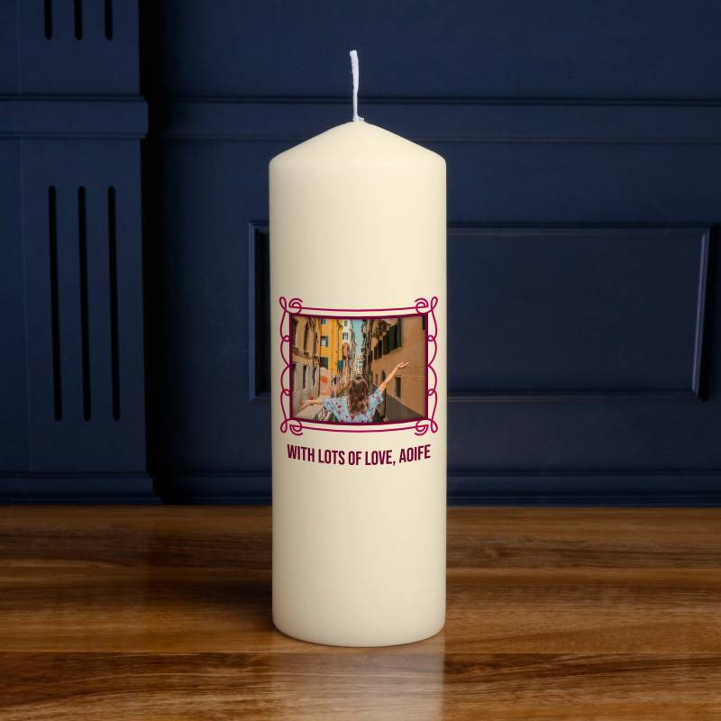 Any Photo And Message - Personalised Candle