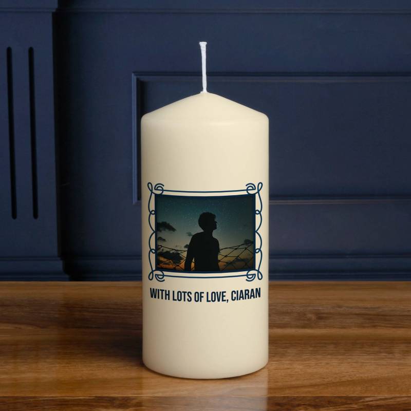 Any Photo And Message - Personalised Candle