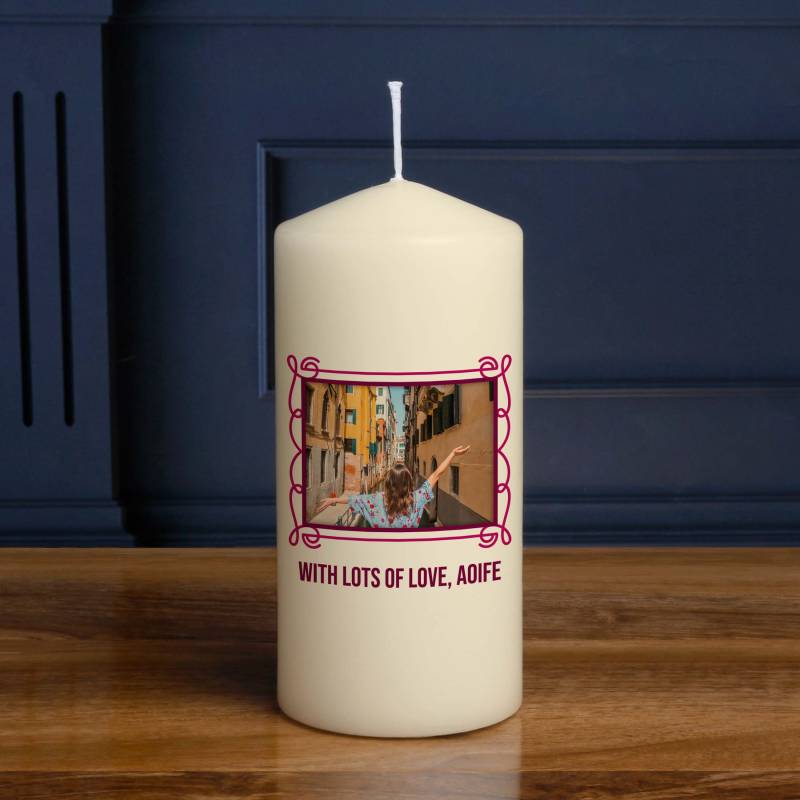 Any Photo And Message - Personalised Candle