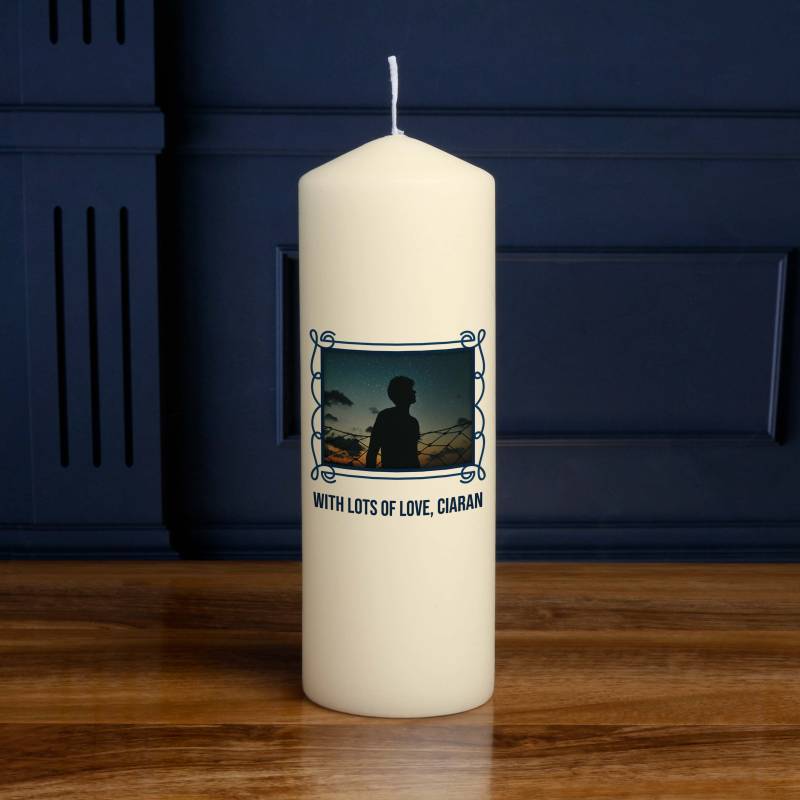 Any Photo And Message - Personalised Candle