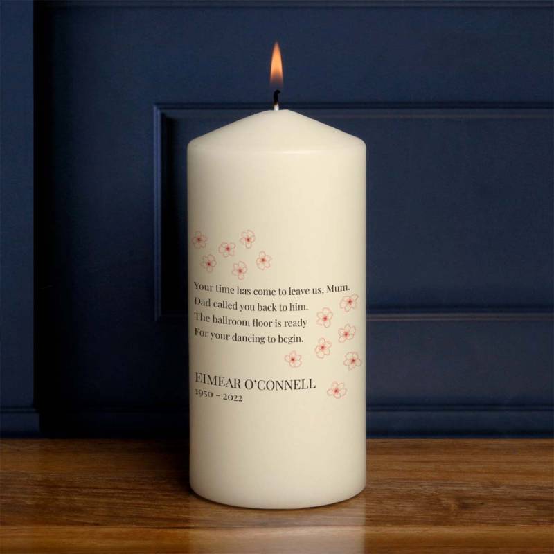 Memorial Poem Mum - Personalised Candle