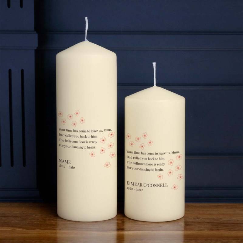 Memorial Poem Mum - Personalised Candle