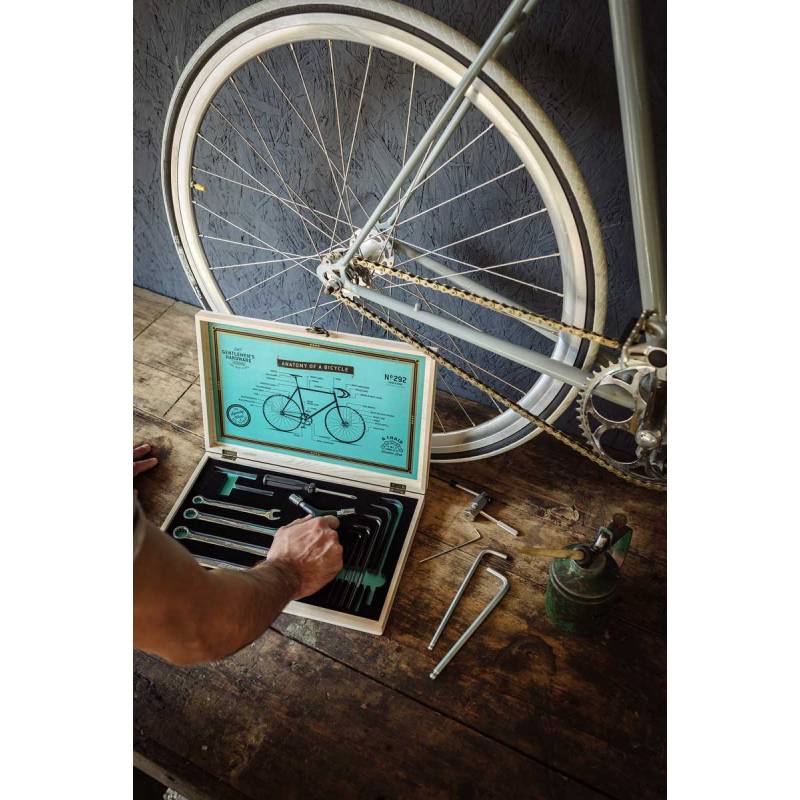 Bicycle Tool Kit In Wooden Box