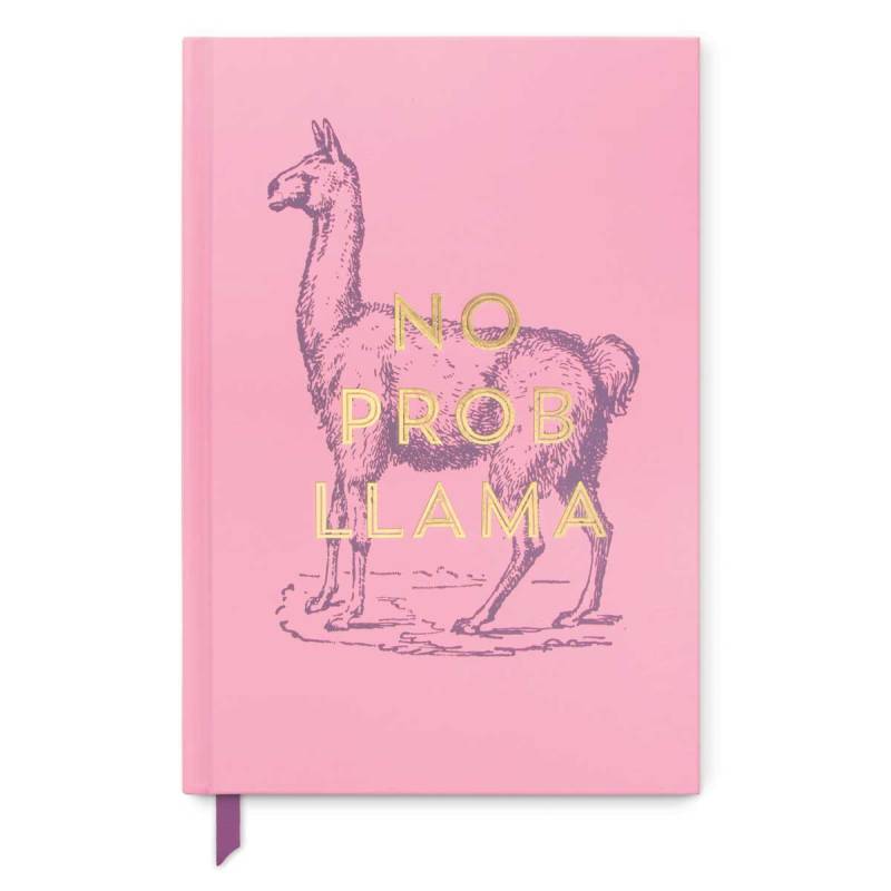 Llama “No Prob Llama” - Vintage Sass Soft Touch Hardcover Book Bound