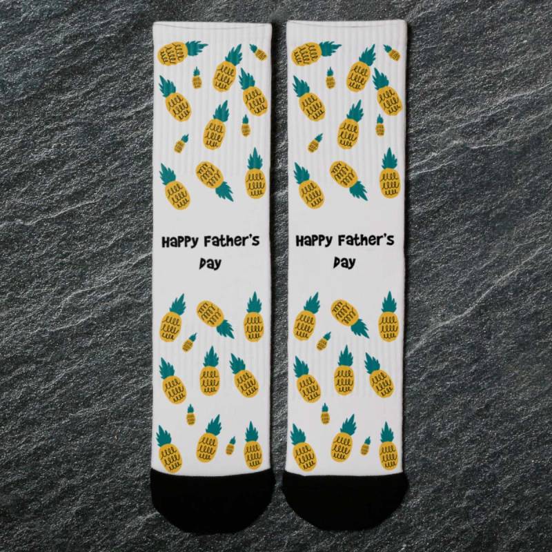 Pineapple Any Message - Personalised Socks