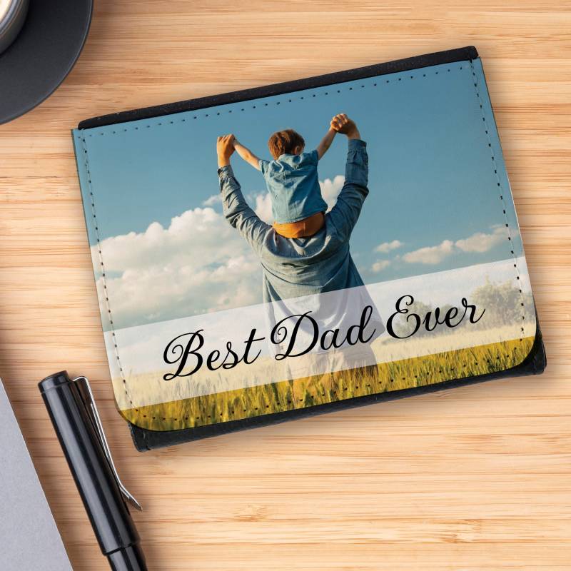 Any Name and Message Flowers Wallet - Black_DUPLICATE