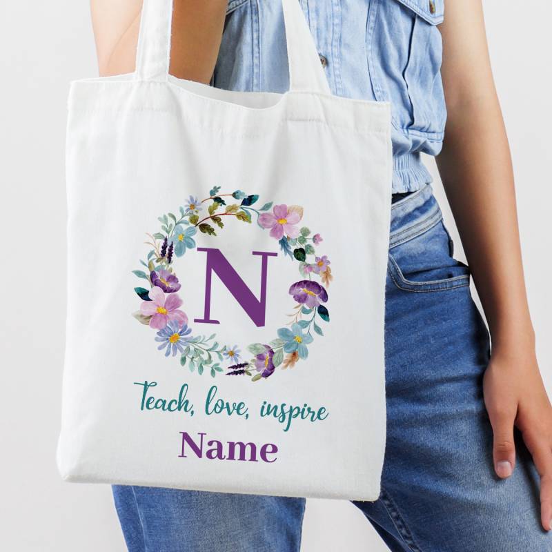 Teach, Love, Inspire Personalised Tote Bag