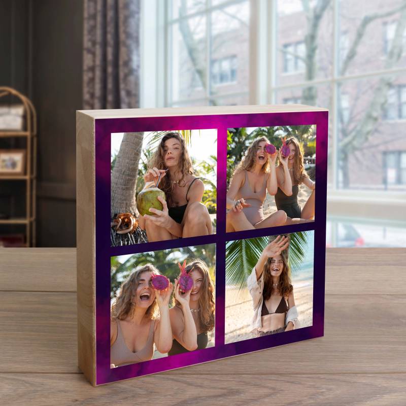 Any 4 Photos - Wooden Photo Blocks