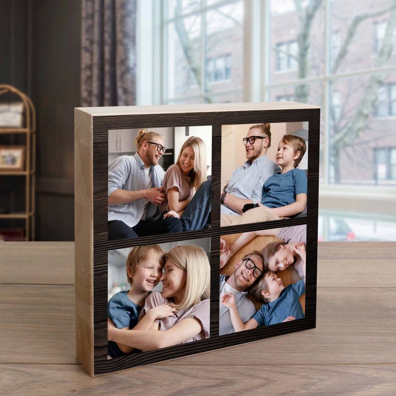 Any 4 Photos - Wooden Photo Blocks