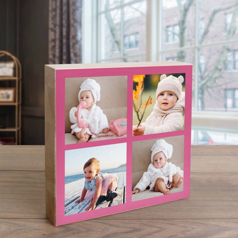 Any 4 Photos - Wooden Photo Blocks