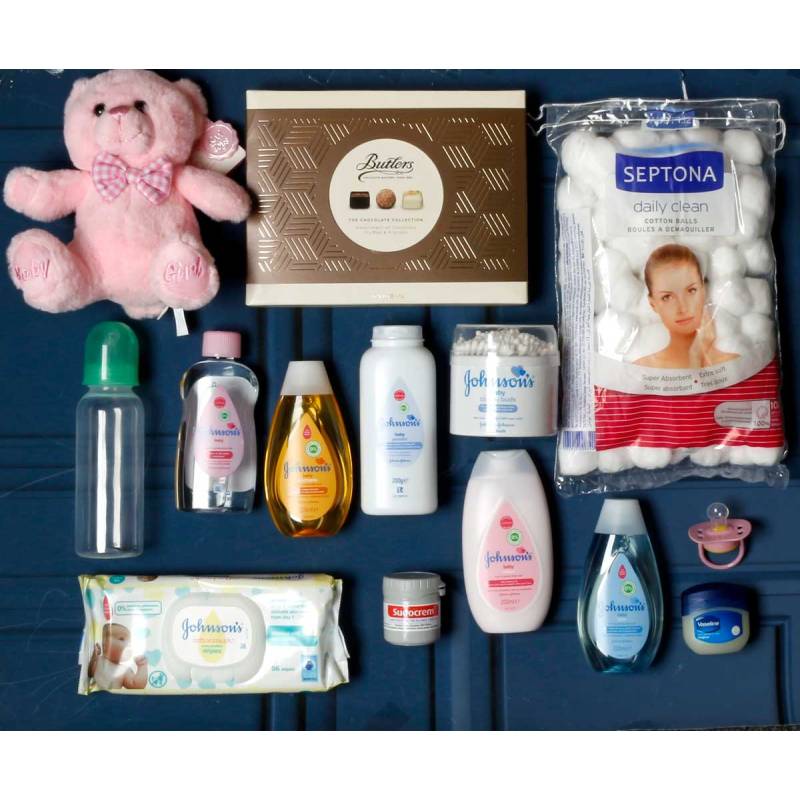 Baby Pamper and Bathtime Hamper (Pink)