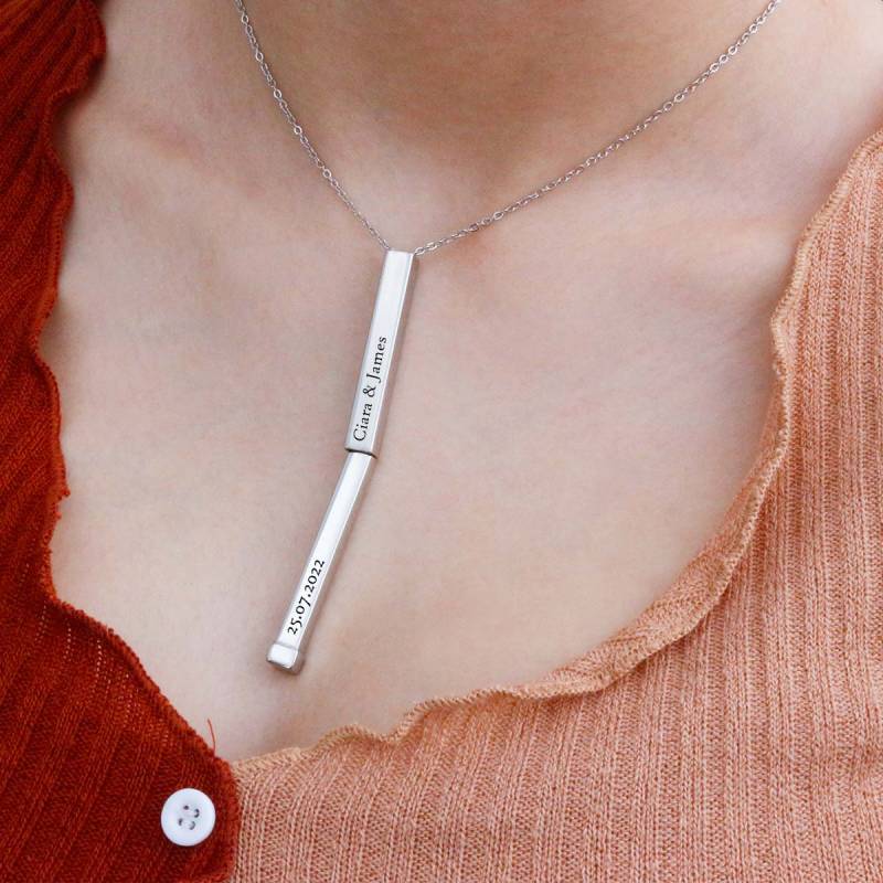 Personalised Secret Message Bar Necklace