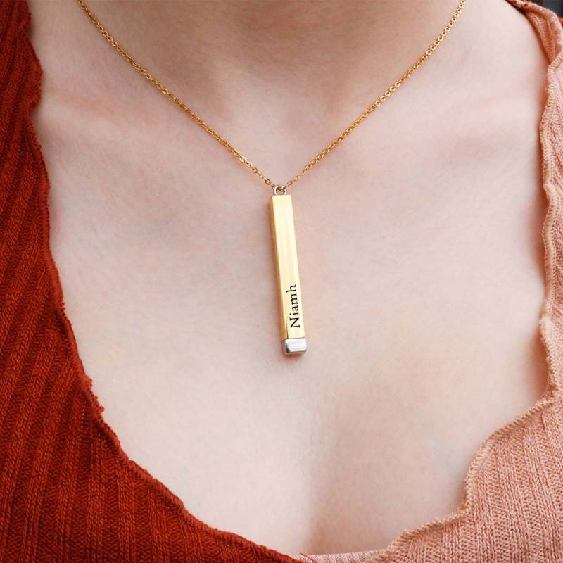 Personalised Secret Message Bar Necklace