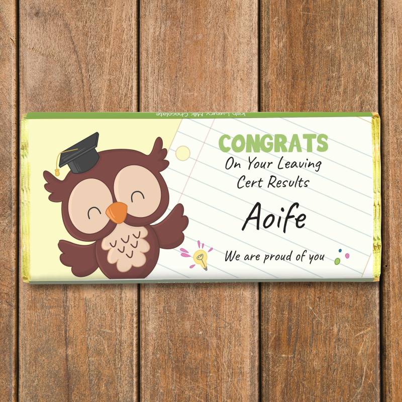 Leaving Cert Results Congrats Personalised Chocolate Bar