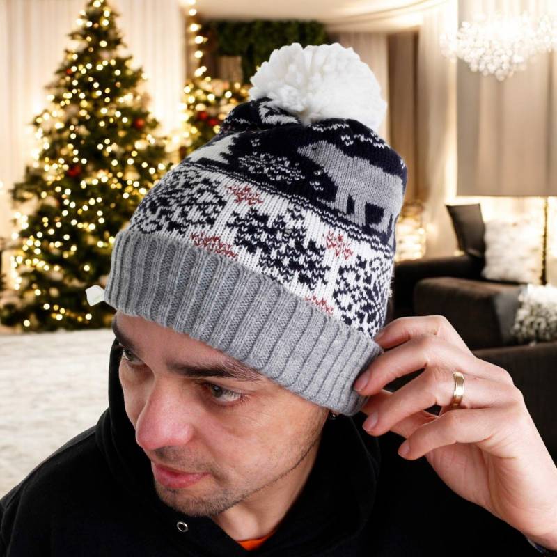 Novelty Christmas Bear LED Hat